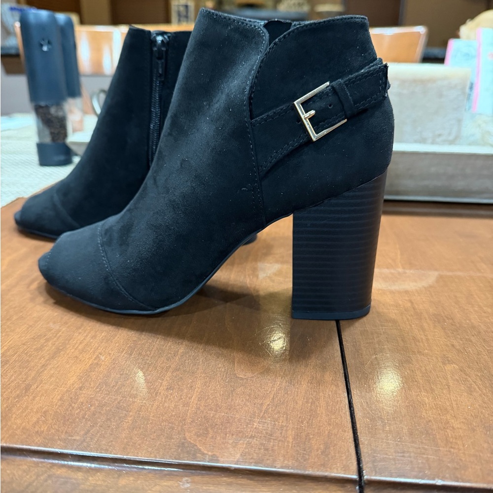Apt. 9 Black Ankle Booties with Buckle